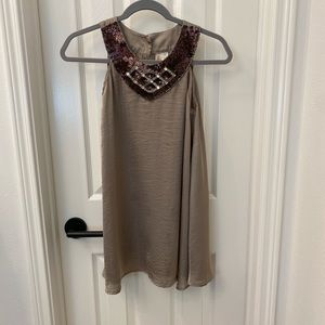 Dressy sequined accent top